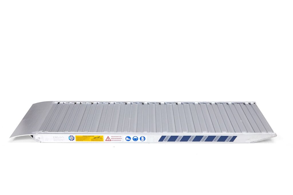 Gabelstapler, Arbeitsbühne, Treppensteiger, Sackkarre, Service München Linde, Manitou, Zonzini News, Aluminiumrampe side view
