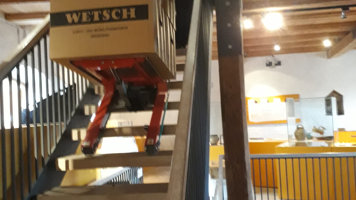 Gabelstapler, Arbeitsbühne, Treppensteiger, Sackkarre, Service München Linde, Manitou, Zonzini News, Blog Post Archäologische Umzug
